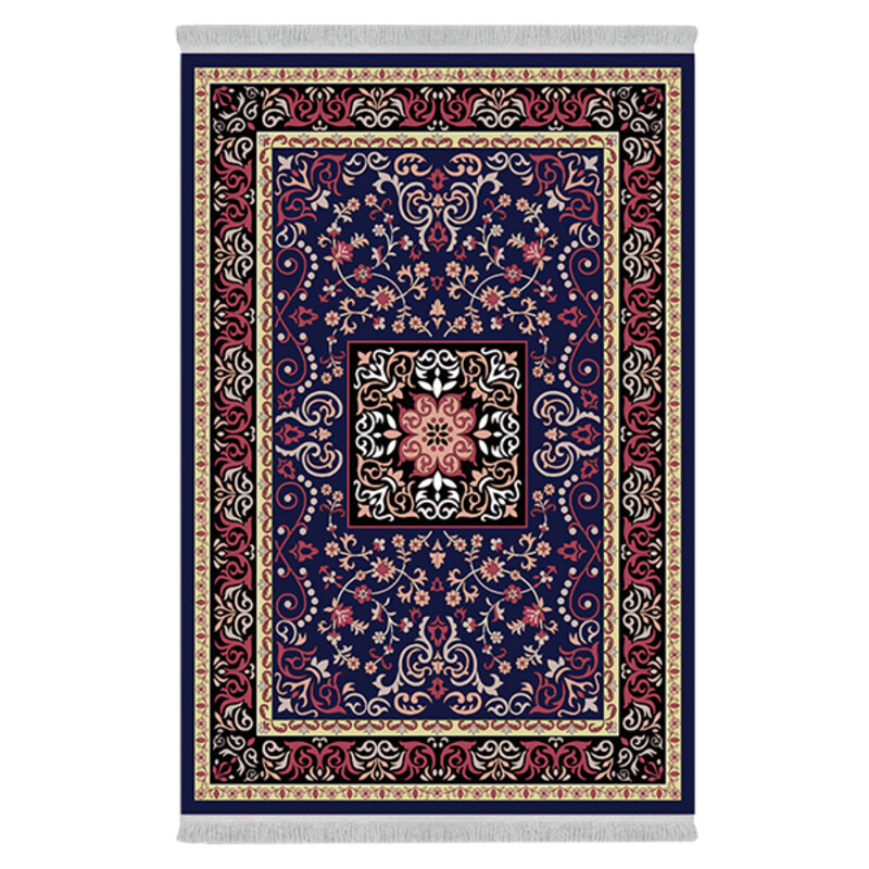 فرشینه از جنس پارچه هازان مخمل ترک طرح سنتی و مدرن برند دفه کد DAMG617
