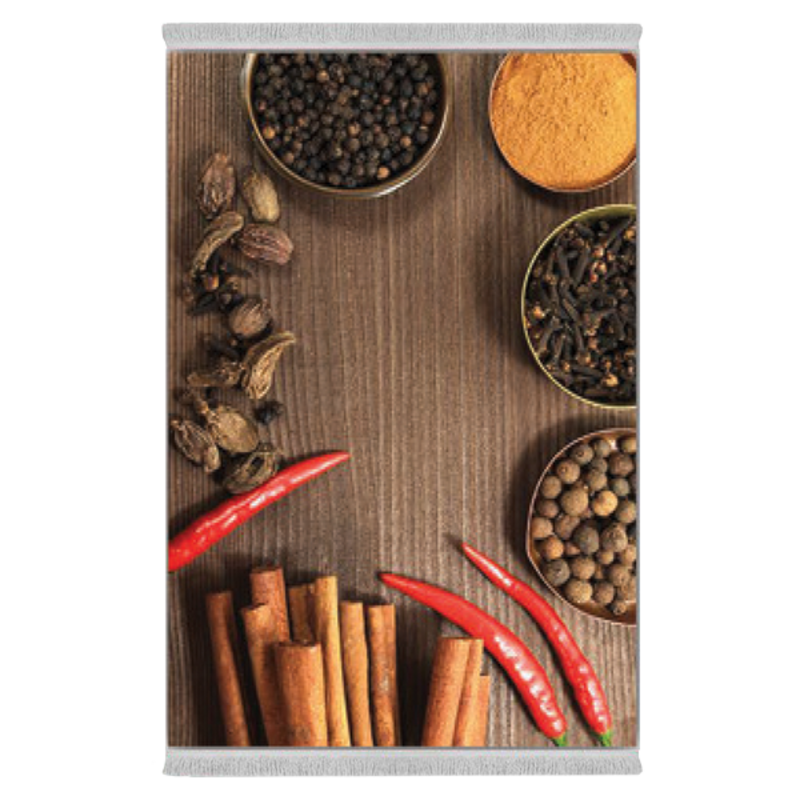 فرشینه از جنس پارچه هازان مخمل ترک طرح آشپزخانه برند دفه کد DHU70