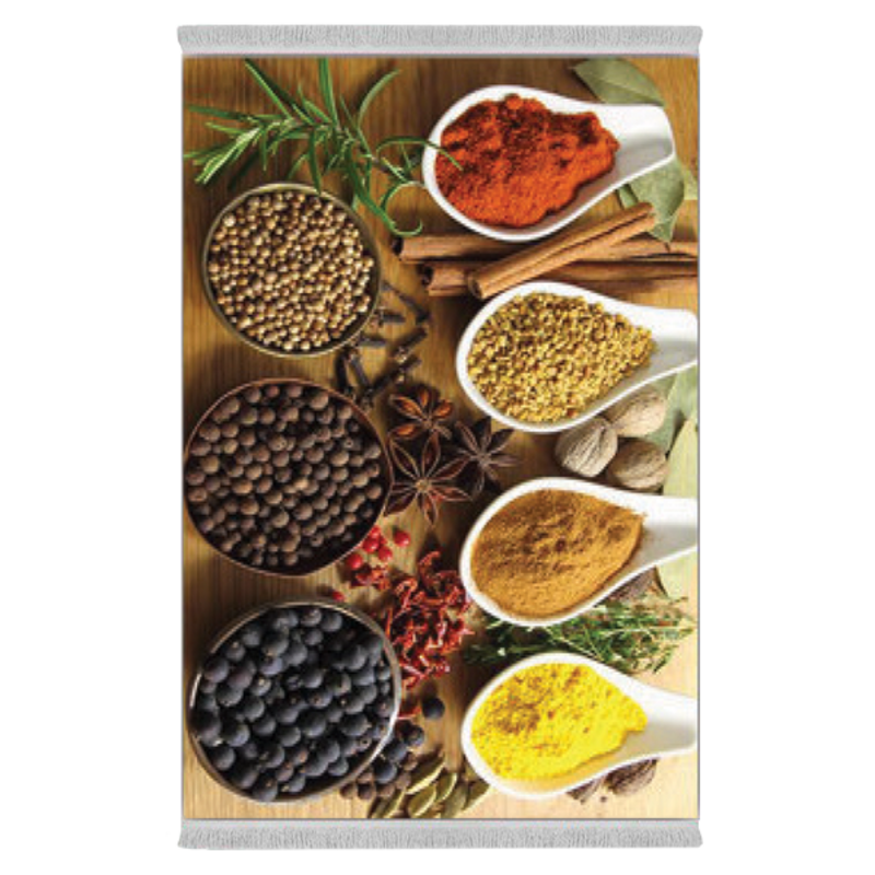 فرشینه از جنس پارچه هازان مخمل ترک طرح آشپزخانه برند دفه کد DHU86
