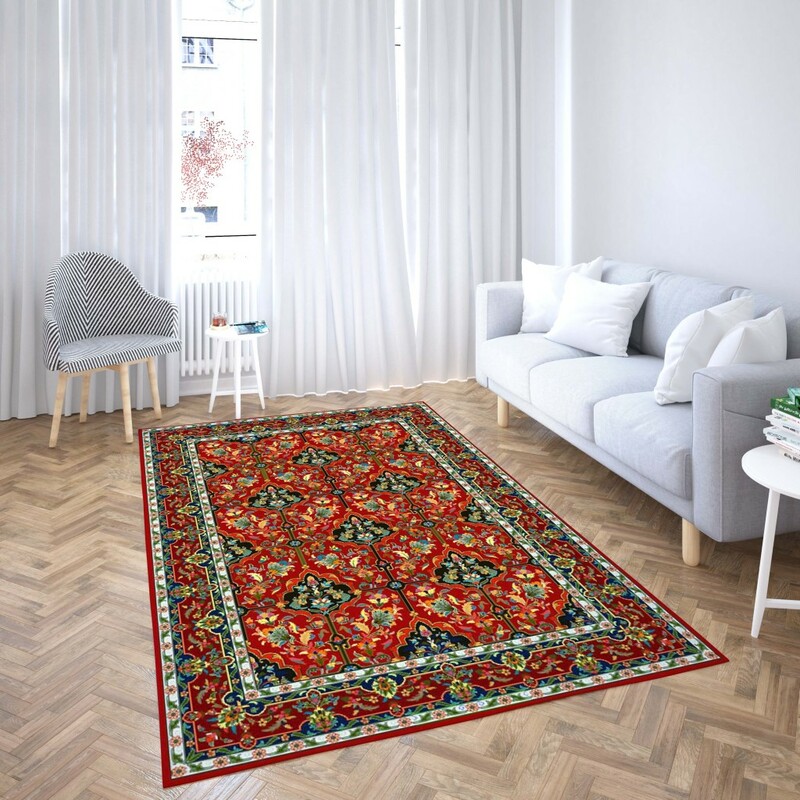 روفرشی کشدار پارچه هازان مخمل تُرک طرح سنتی و مدرن برند دفه کد ULN 236
