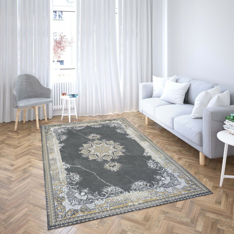 روفرشی کشدار پارچه هازان مخمل تُرک طرح سنتی و مدرن برند دفه کد ULNGM 1195