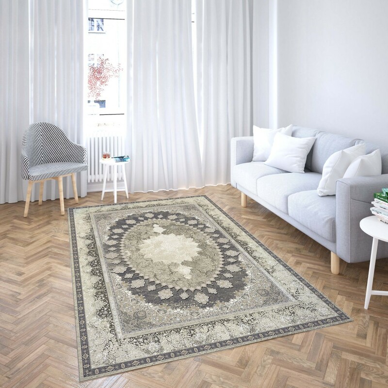 روفرشی کشدار پارچه هازان مخمل تُرک طرح سنتی و مدرن برند دفه کد ULNGM 1153