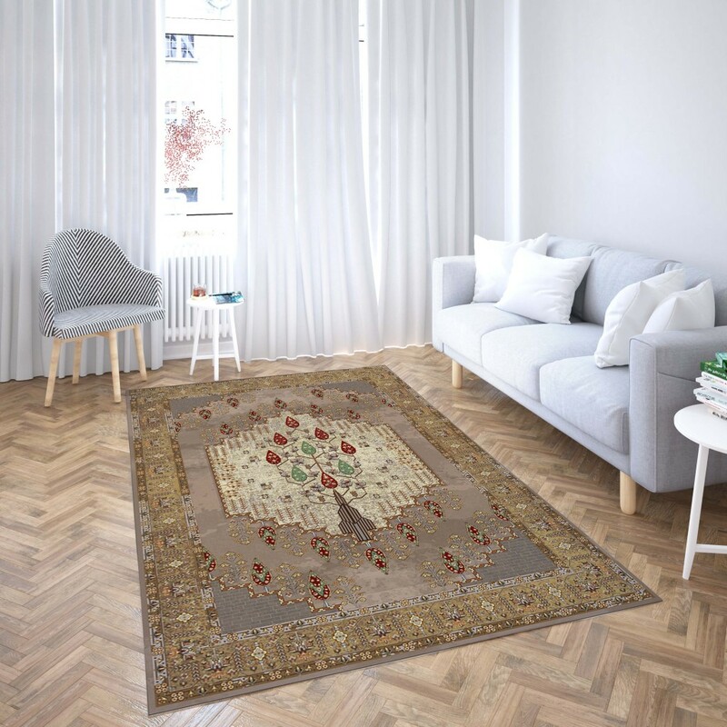 روفرشی کشدار پارچه هازان مخمل تُرک طرح سنتی و مدرن برند دفه کد ULNGMO 1472