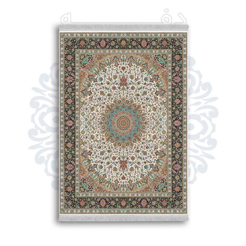 *جدید* فرشینه از جنس پارچه شانل مخمل ترک طرح فانتزی برند دفه کد 106