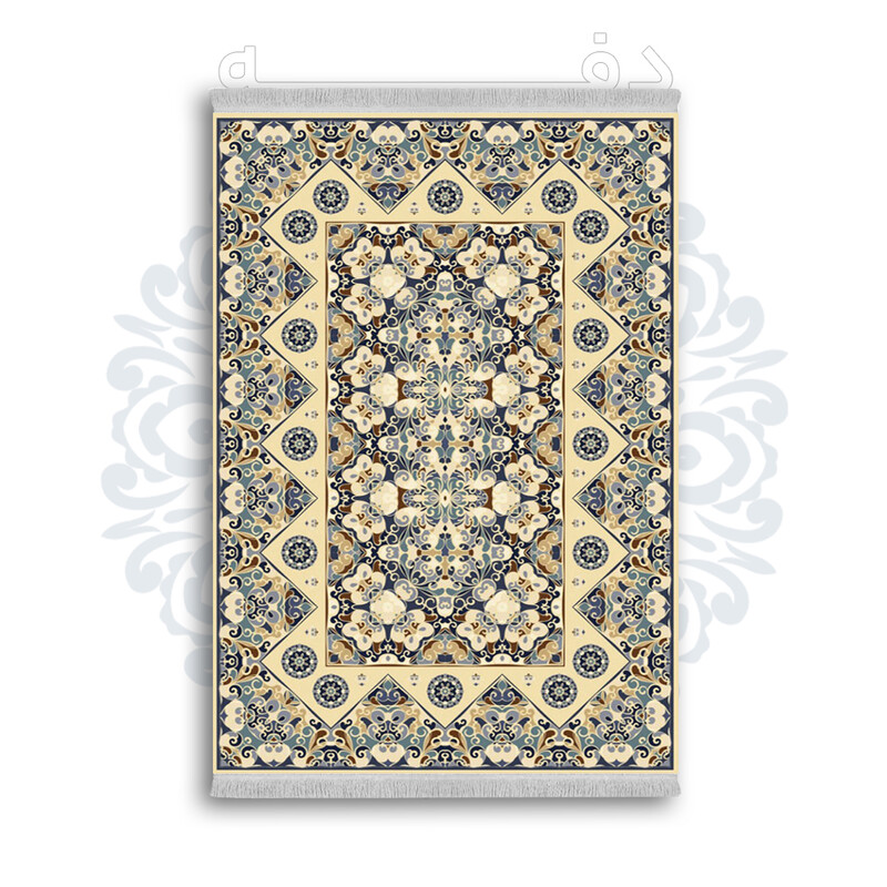 *جدید* فرشینه از جنس پارچه شانل مخمل ترک طرح فانتزی برند دفه کد 126