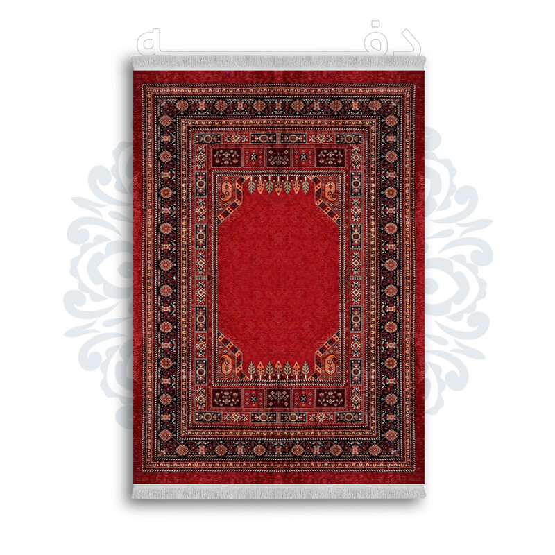 *جدید* فرشینه از جنس پارچه شانل مخمل ترک طرح فانتزی برند دفه کد 142