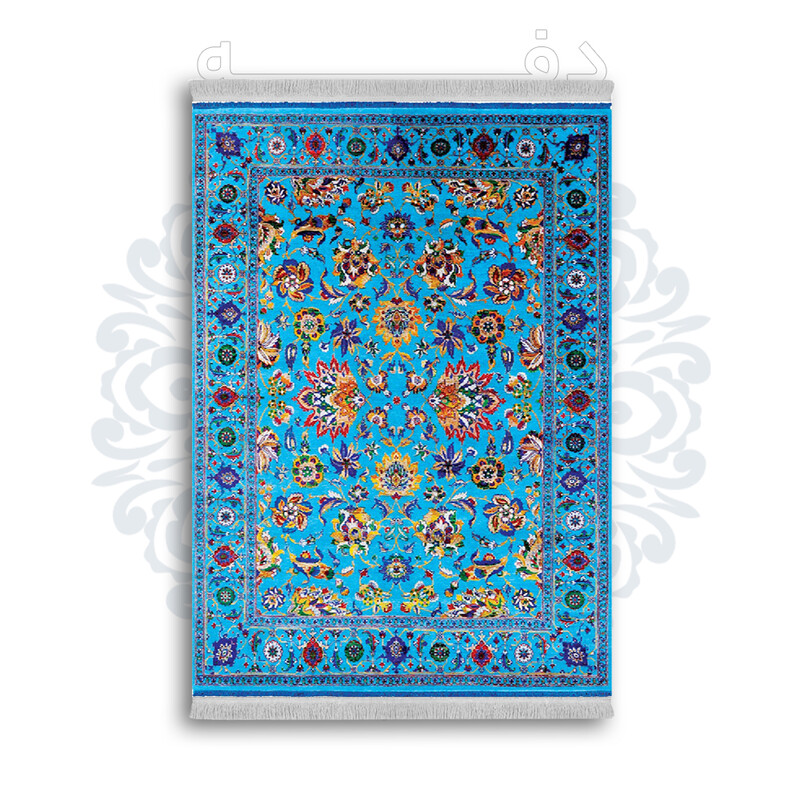 *جدید* فرشینه از جنس پارچه شانل مخمل ترک طرح فانتزی برند دفه کد 517