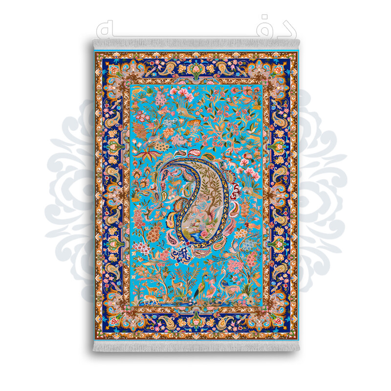 *جدید* فرشینه از جنس پارچه شانل مخمل ترک طرح فانتزی برند دفه کد 539