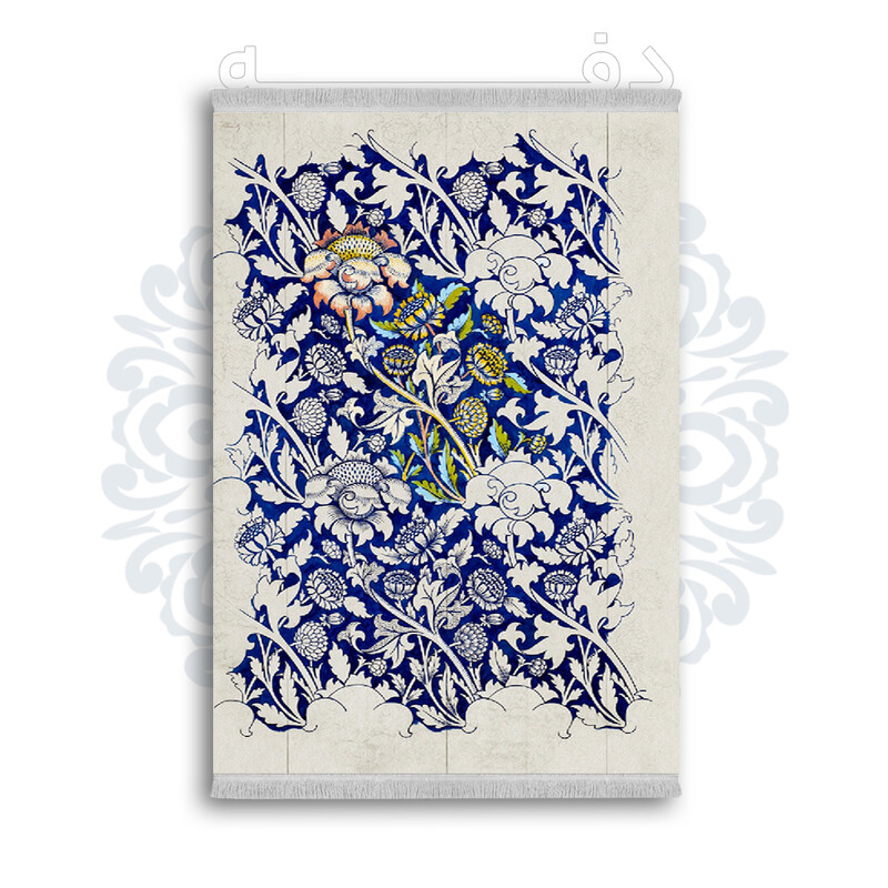 *جدید* فرشینه از جنس پارچه شانل مخمل ترک طرح فانتزی برند دفه کد 551