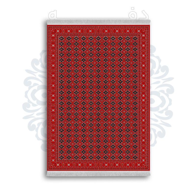 *جدید* فرشینه از جنس پارچه شانل مخمل ترک طرح فانتزی برند دفه کد 603