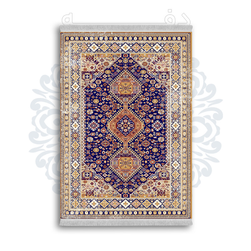 *جدید* فرشینه از جنس پارچه شانل مخمل ترک طرح فانتزی برند دفه کد 624
