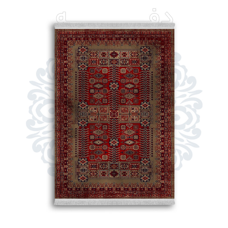*جدید* فرشینه از جنس پارچه شانل مخمل ترک طرح فانتزی برند دفه کد 630