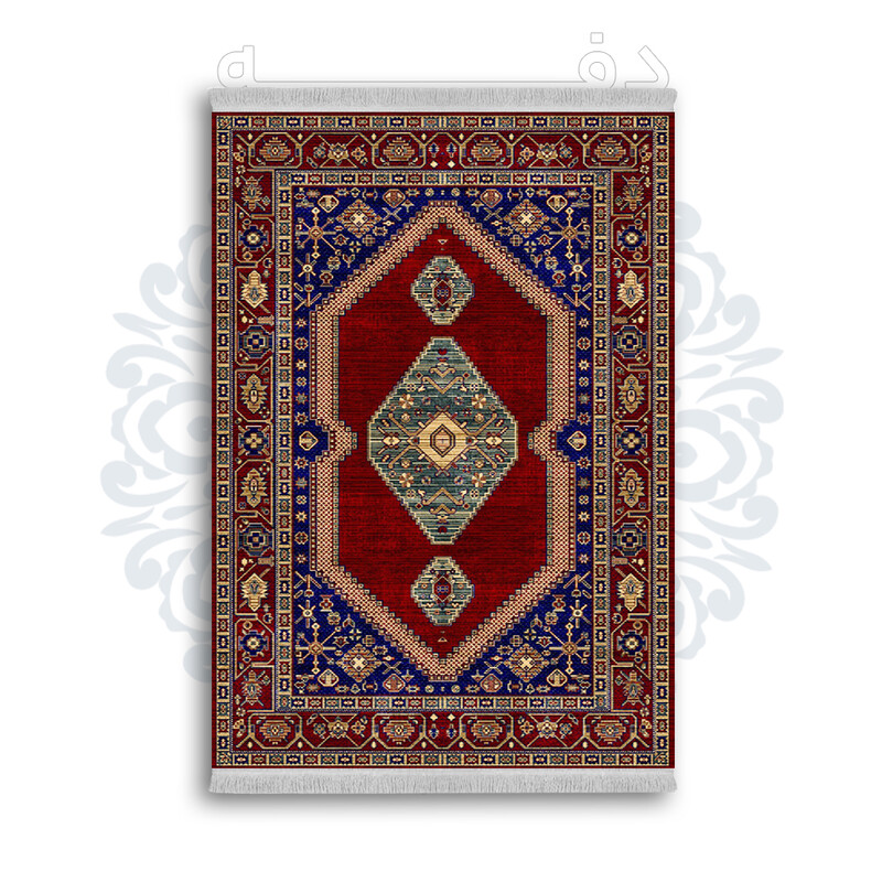*جدید* فرشینه از جنس پارچه شانل مخمل ترک طرح فانتزی برند دفه کد 646