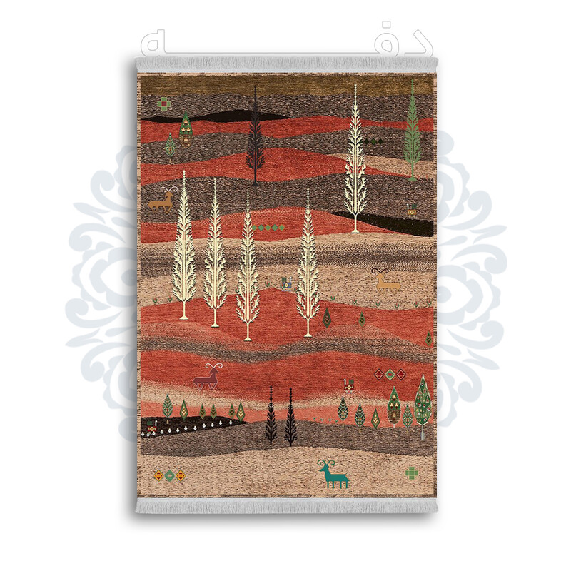 *جدید* فرشینه از جنس پارچه شانل مخمل ترک طرح فانتزی برند دفه کد 756