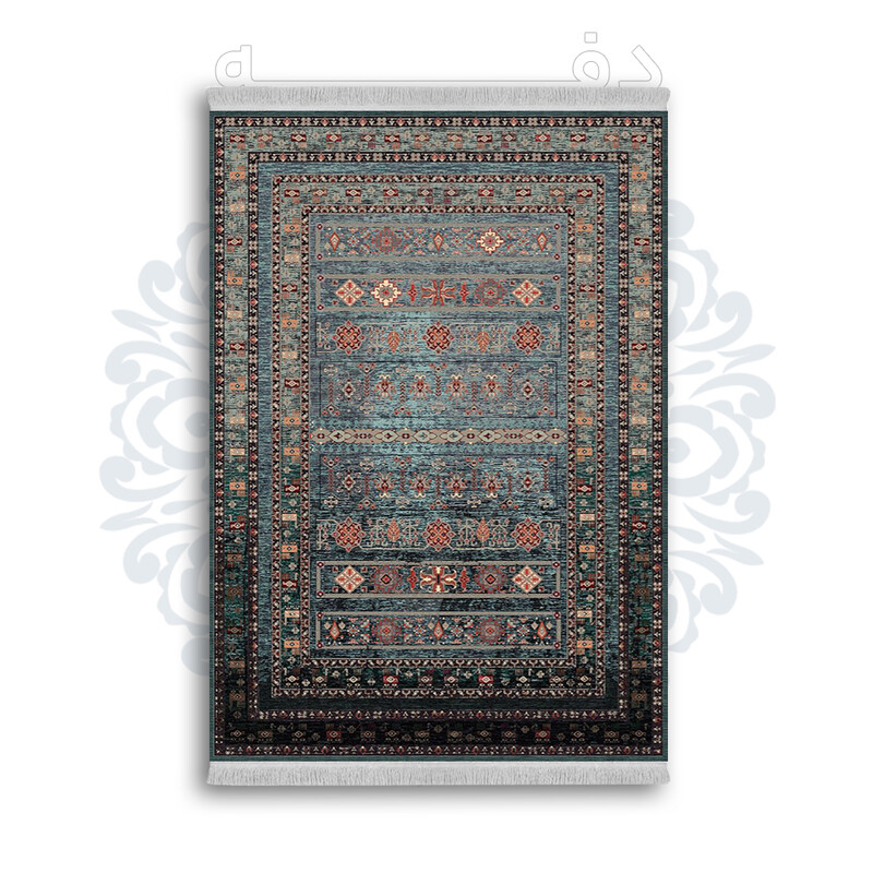 *جدید* فرشینه از جنس پارچه شانل مخمل ترک طرح فانتزی برند دفه کد 827