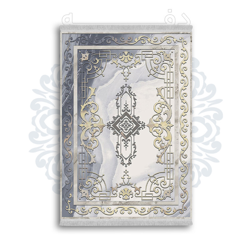 *جدید* فرشینه از جنس پارچه شانل مخمل ترک طرح فانتزی برند دفه کد 867