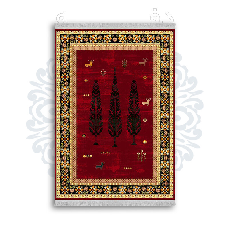 *جدید* فرشینه از جنس پارچه شانل مخمل ترک طرح فانتزی برند دفه کد 903