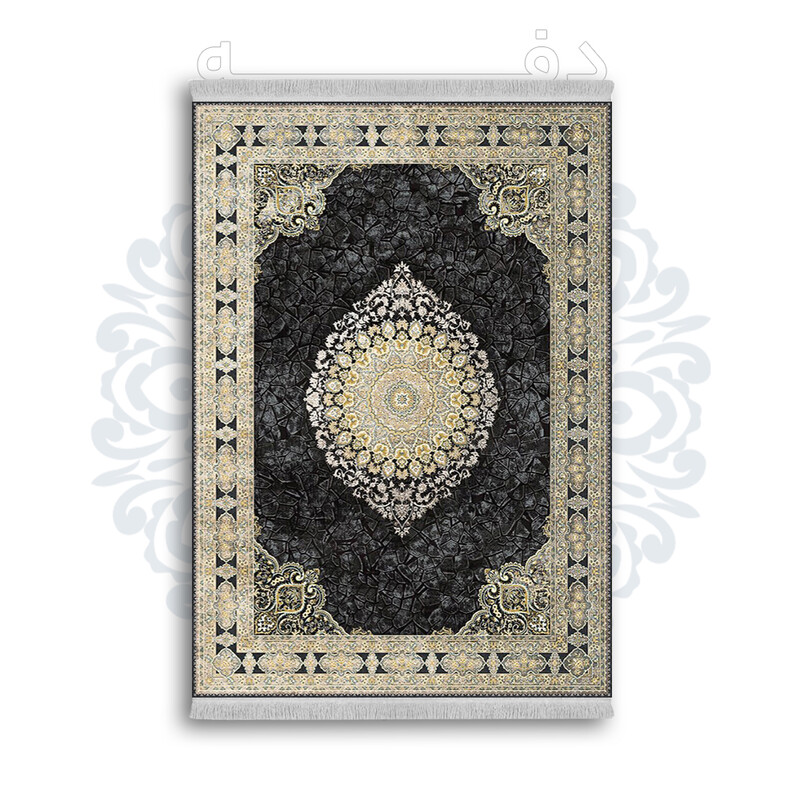 *جدید* فرشینه از جنس پارچه شانل مخمل ترک طرح فانتزی برند دفه کد 964