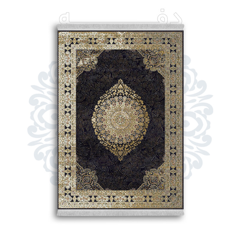 *جدید* فرشینه از جنس پارچه شانل مخمل ترک طرح فانتزی برند دفه کد 967