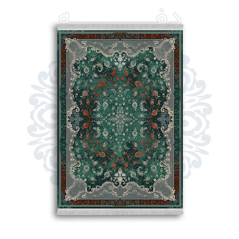 *جدید* فرشینه از جنس پارچه شانل مخمل ترک طرح فانتزی برند دفه کد 1052