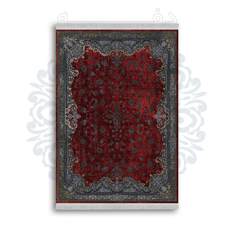 *جدید* فرشینه از جنس پارچه شانل مخمل ترک طرح فانتزی برند دفه کد 1053