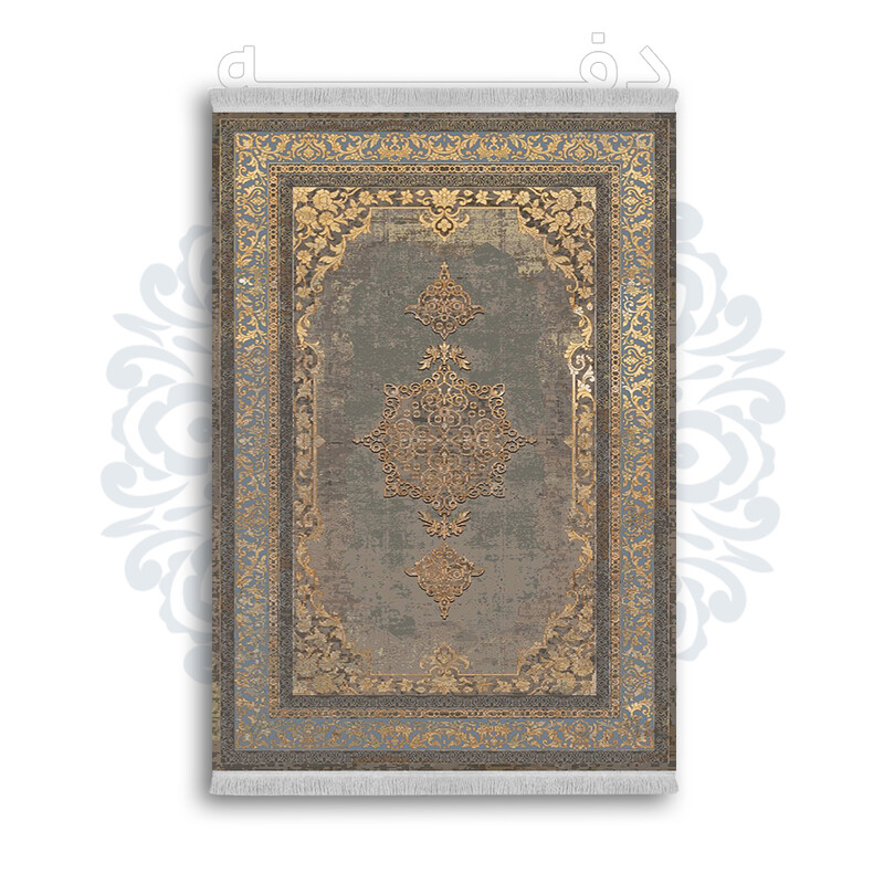 *جدید* فرشینه از جنس پارچه شانل مخمل ترک طرح فانتزی برند دفه کد 1056
