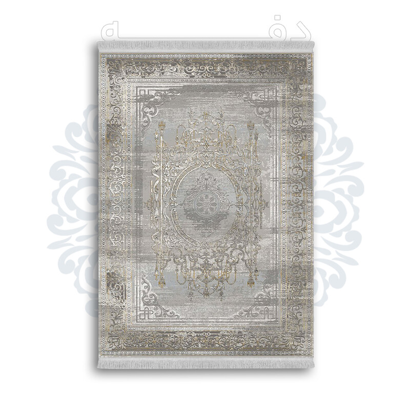 *جدید* فرشینه از جنس پارچه شانل مخمل ترک طرح فانتزی برند دفه کد 1090