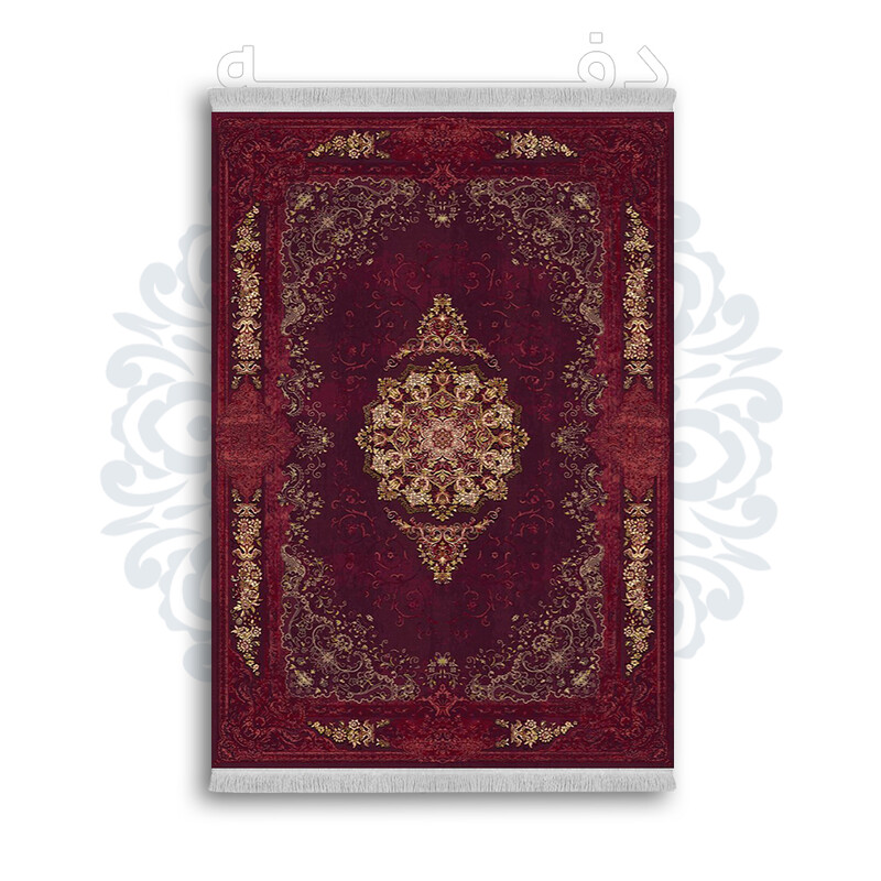 *جدید* فرشینه از جنس پارچه شانل مخمل ترک طرح فانتزی برند دفه کد 1097