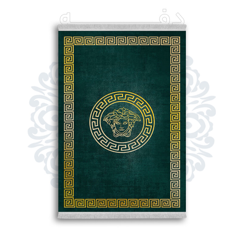 *جدید* فرشینه از جنس پارچه شانل مخمل ترک طرح فانتزی برند دفه کد 1122