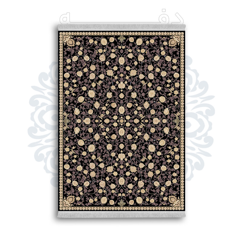 *جدید* فرشینه از جنس پارچه شانل مخمل ترک طرح فانتزی برند دفه کد 1148