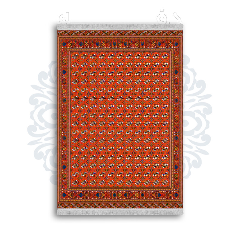 *جدید* فرشینه از جنس پارچه شانل مخمل ترک طرح فانتزی برند دفه کد 1198