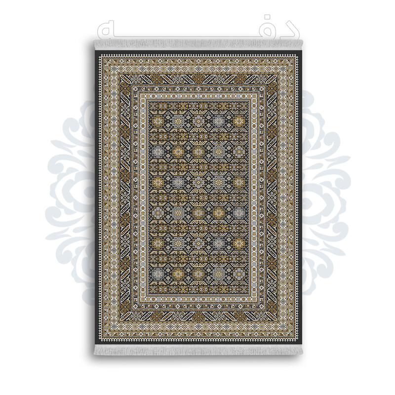 *جدید* فرشینه از جنس پارچه شانل مخمل ترک طرح فانتزی برند دفه کد 1231
