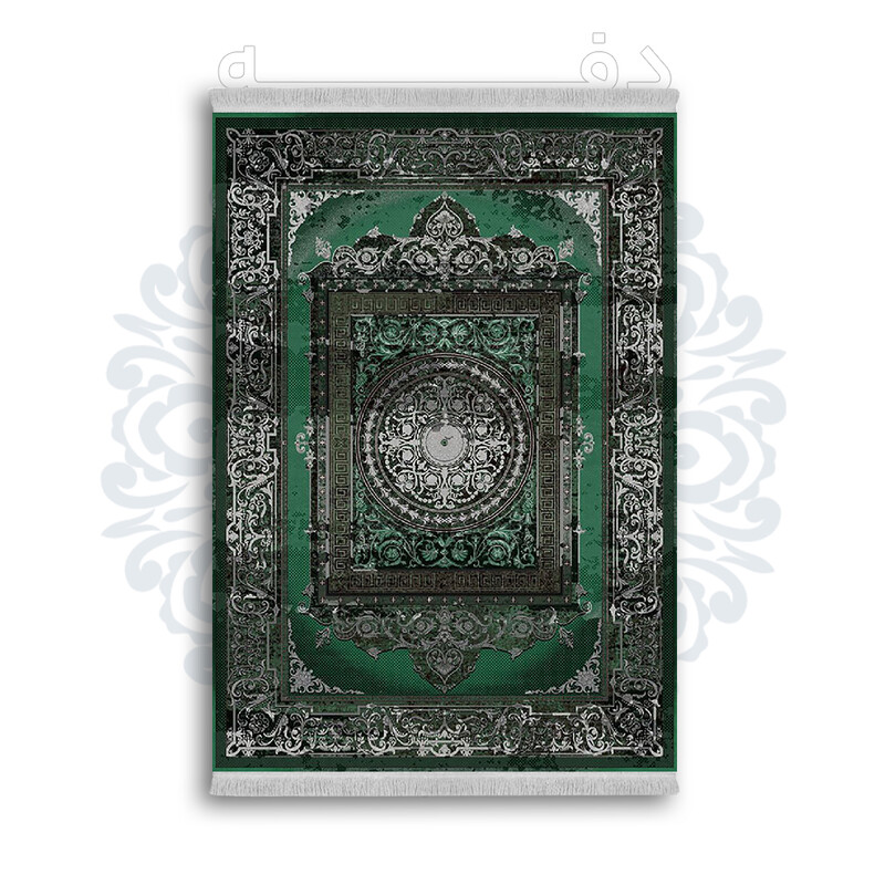 *جدید* فرشینه از جنس پارچه شانل مخمل ترک طرح فانتزی برند دفه کد 1273