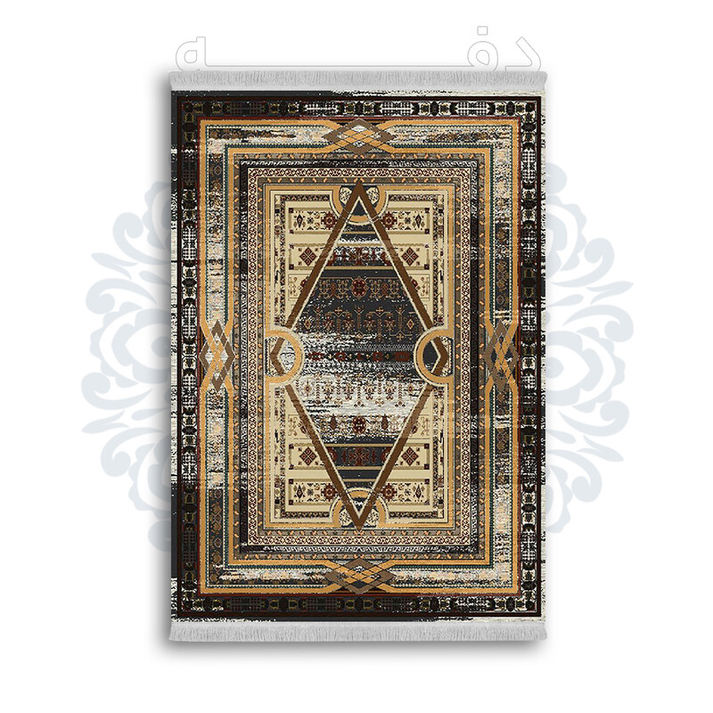 *جدید* فرشینه از جنس پارچه شانل مخمل ترک طرح فانتزی برند دفه کد 1280