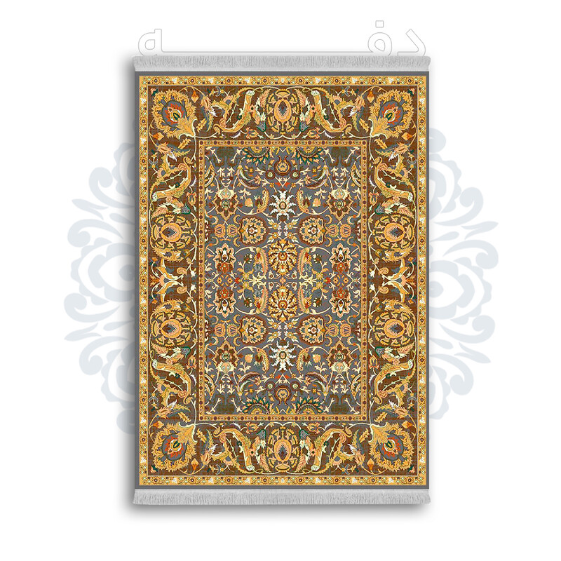 *جدید* فرشینه از جنس پارچه شانل مخمل ترک طرح فانتزی برند دفه کد 1290