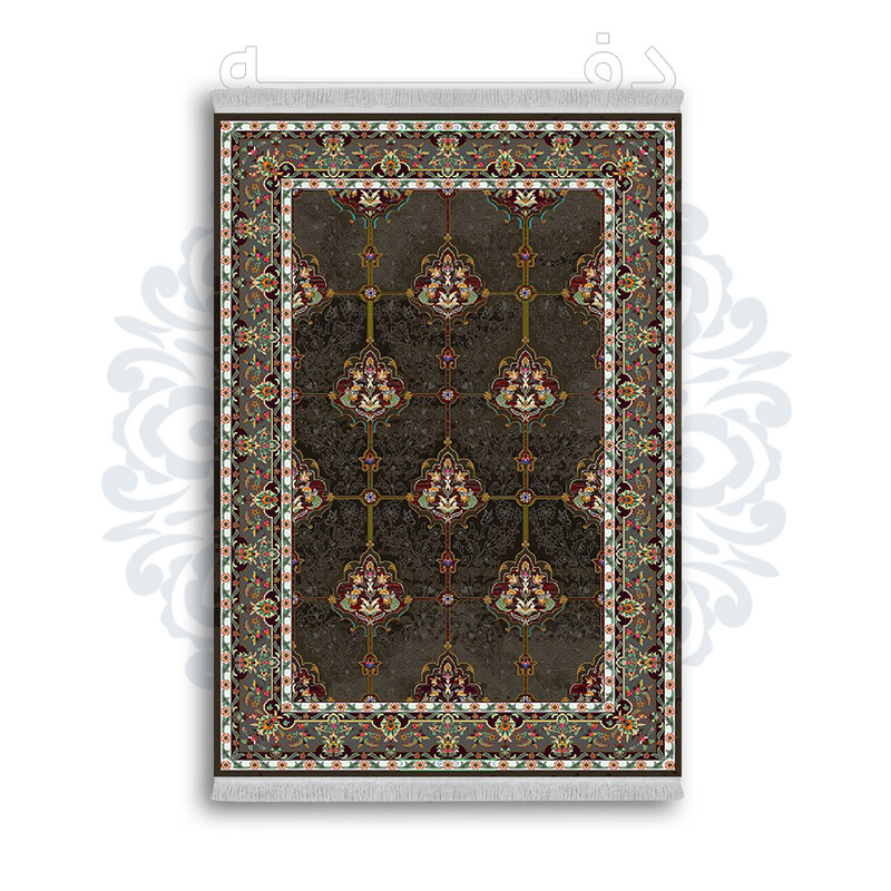 *جدید* فرشینه از جنس پارچه شانل مخمل ترک طرح فانتزی برند دفه کد 1395