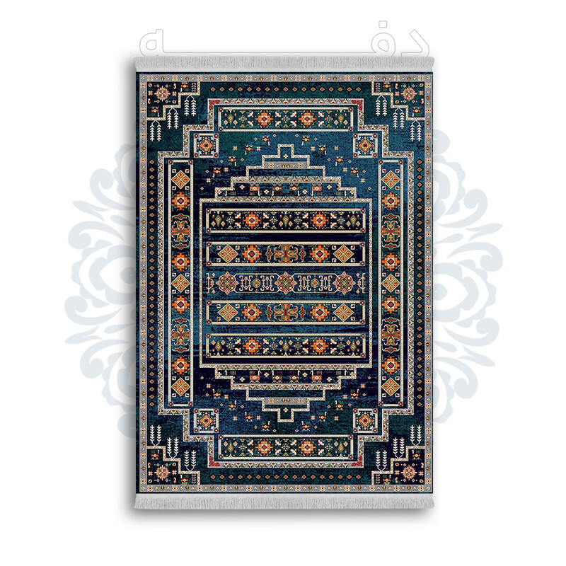 *جدید* فرشینه از جنس پارچه شانل مخمل ترک طرح فانتزی برند دفه کد 1498