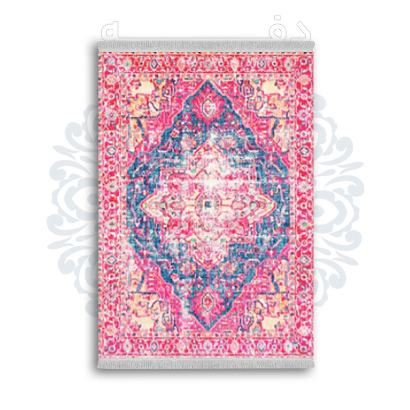 *جدید* فرشینه از جنس پارچه شانل مخمل ترک طرح فانتزی برند دفه کد 1523