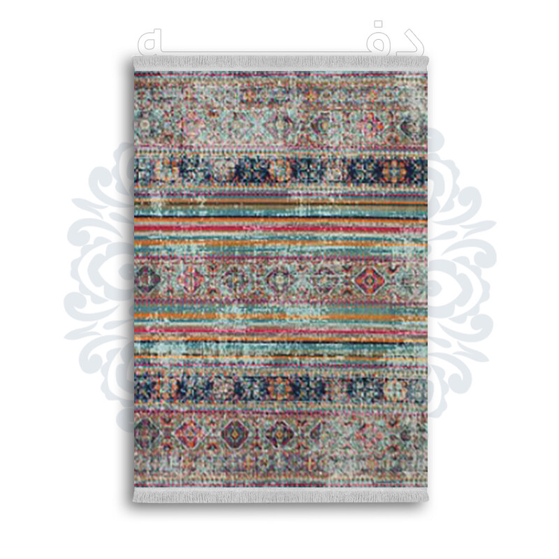 *جدید* فرشینه از جنس پارچه شانل مخمل ترک طرح فانتزی برند دفه کد 1615