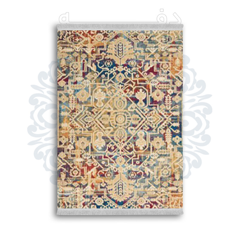 *جدید* فرشینه از جنس پارچه شانل مخمل ترک طرح فانتزی برند دفه کد 1626