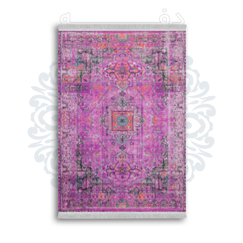 *جدید* فرشینه از جنس پارچه شانل مخمل ترک طرح فانتزی برند دفه کد 1642