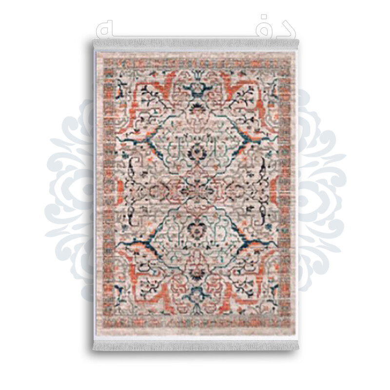 *جدید* فرشینه از جنس پارچه شانل مخمل ترک طرح فانتزی برند دفه کد 1645