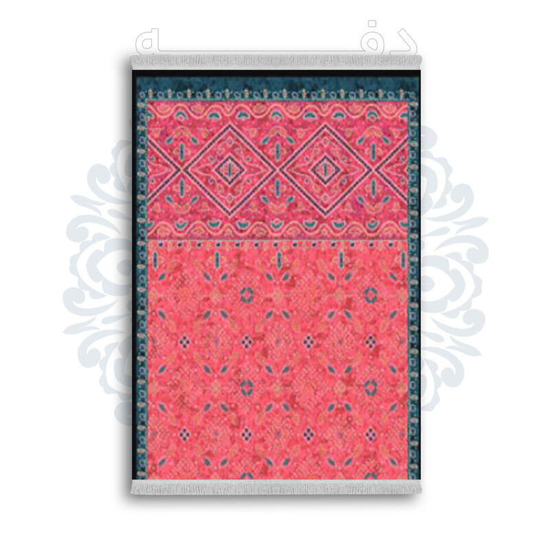 *جدید* فرشینه از جنس پارچه شانل مخمل ترک طرح فانتزی برند دفه کد 1653