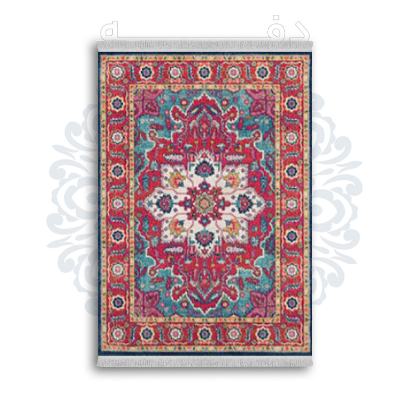 *جدید* فرشینه از جنس پارچه شانل مخمل ترک طرح فانتزی برند دفه کد 1666