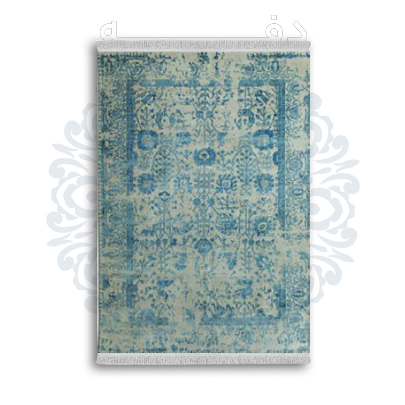 *جدید* فرشینه از جنس پارچه شانل مخمل ترک طرح فانتزی برند دفه کد 1667