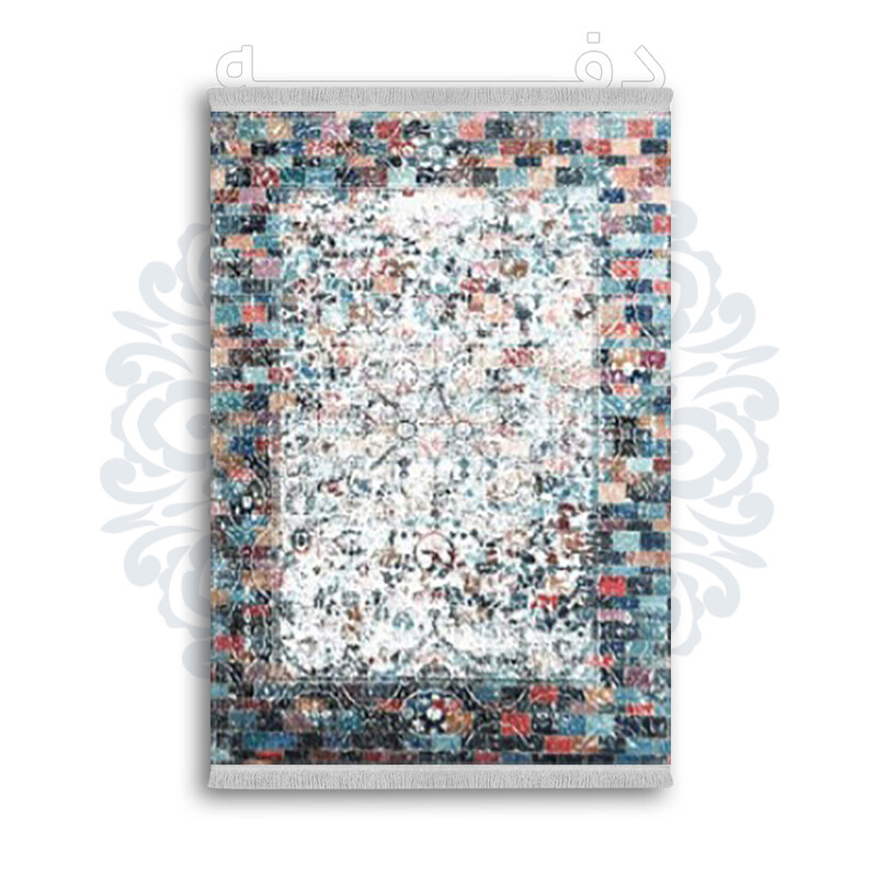 *جدید* فرشینه از جنس پارچه شانل مخمل ترک طرح فانتزی برند دفه کد 1702