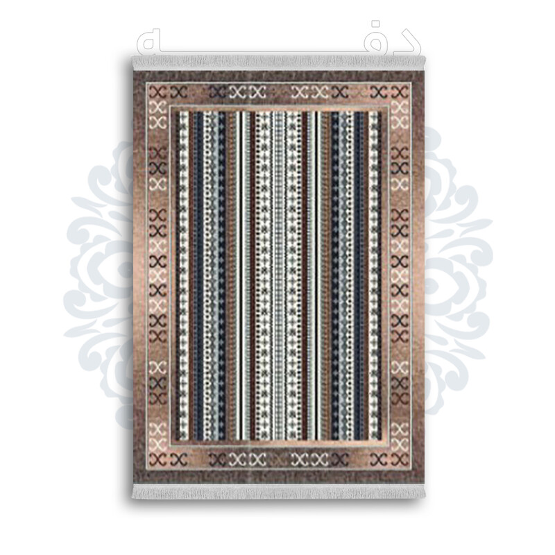 *جدید* فرشینه از جنس پارچه شانل مخمل ترک طرح فانتزی برند دفه کد 1766