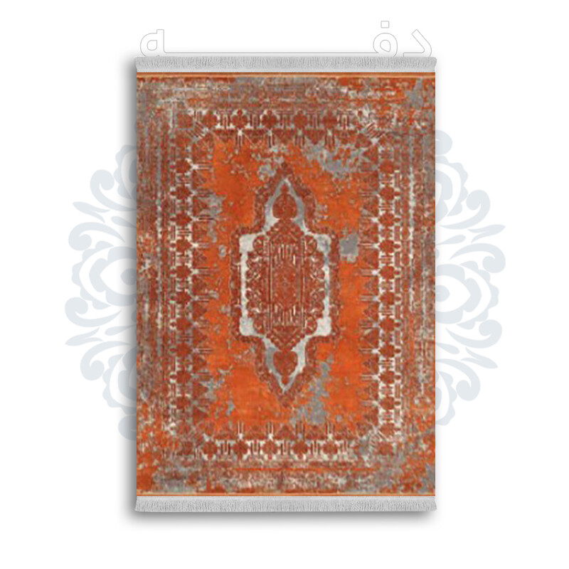 *جدید* فرشینه از جنس پارچه شانل مخمل ترک طرح فانتزی برند دفه کد 1775