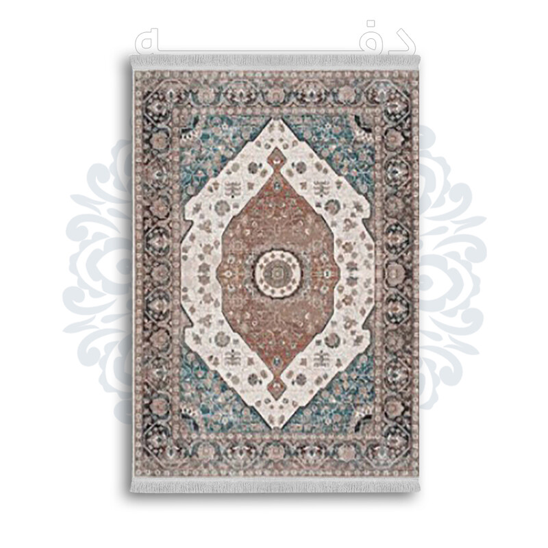 *جدید* فرشینه از جنس پارچه شانل مخمل ترک طرح فانتزی برند دفه کد 1806