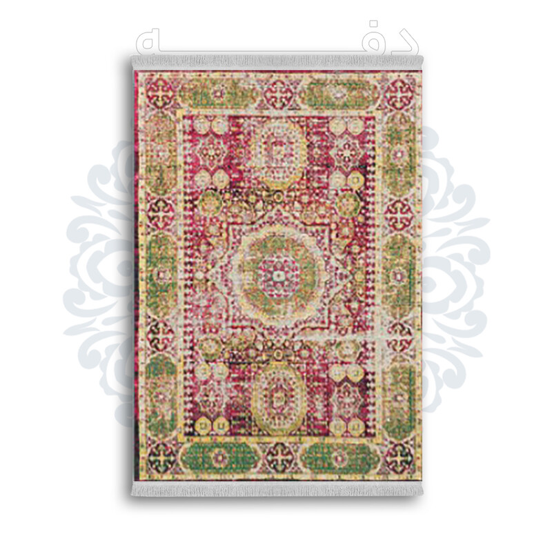 *جدید* فرشینه از جنس پارچه شانل مخمل ترک طرح فانتزی برند دفه کد 1833
